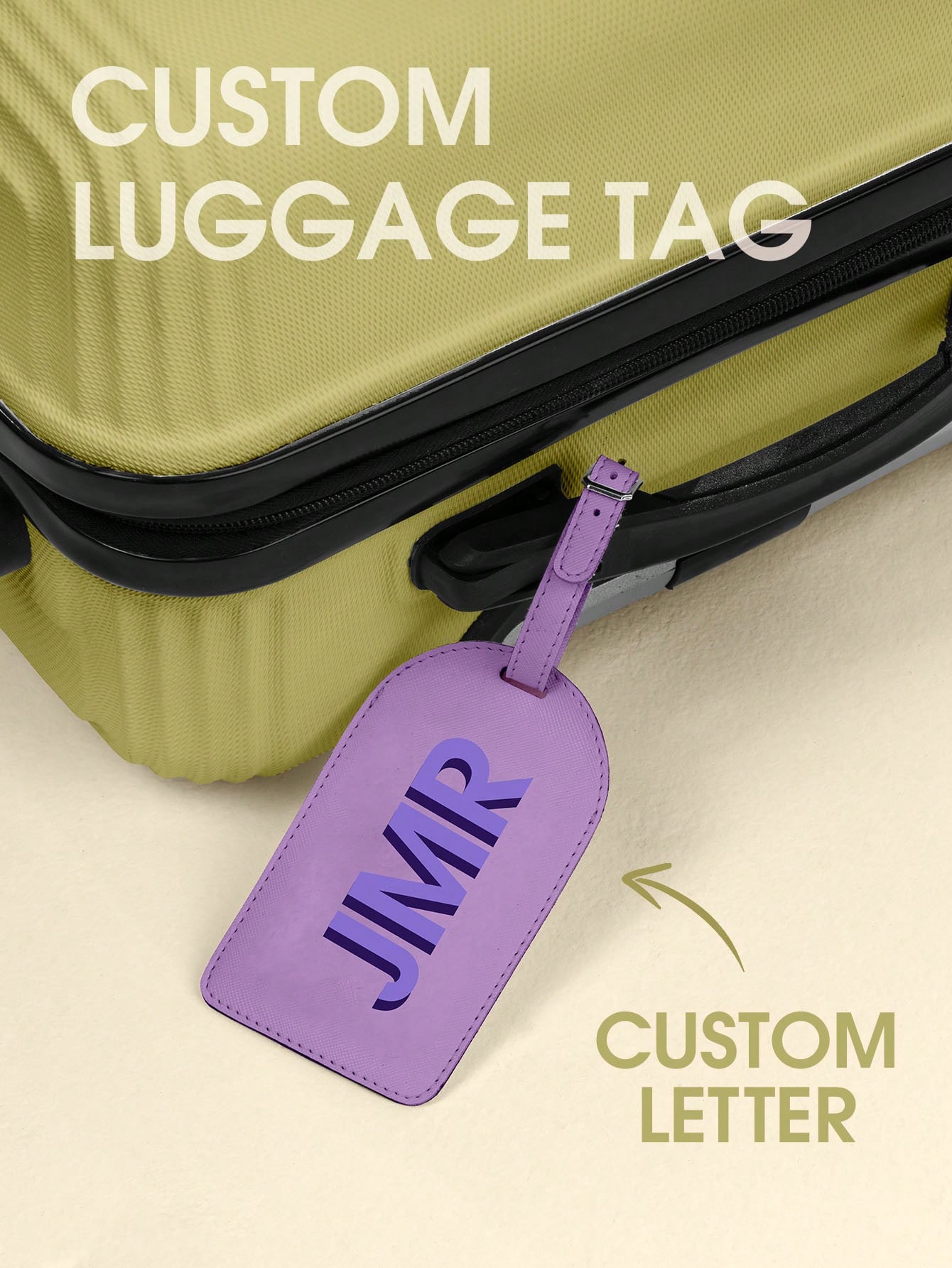 Travel Accessories Gifts - 개인 맞춤 이니셜 러기지 태그, PU