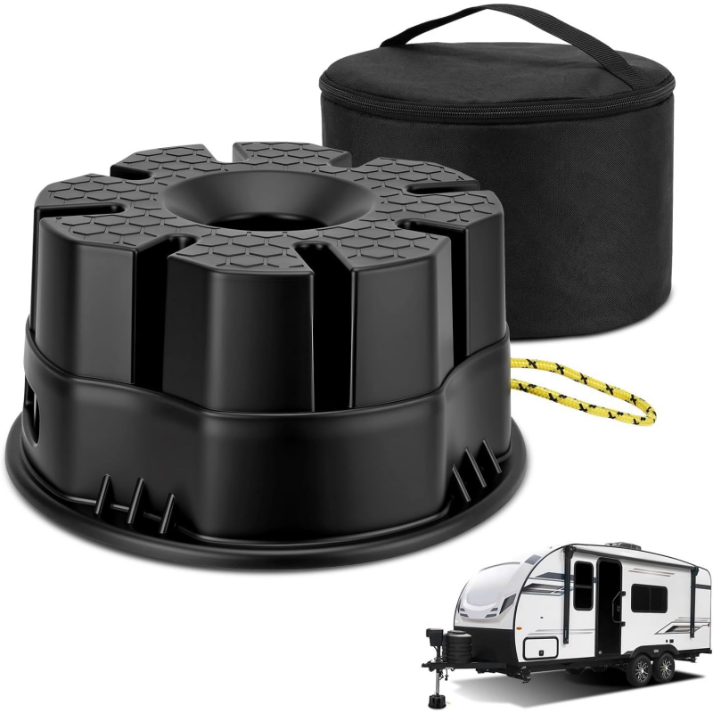 Travel Van Accessories - RV 트레일러 잭 블록(가방 포함) 6인치