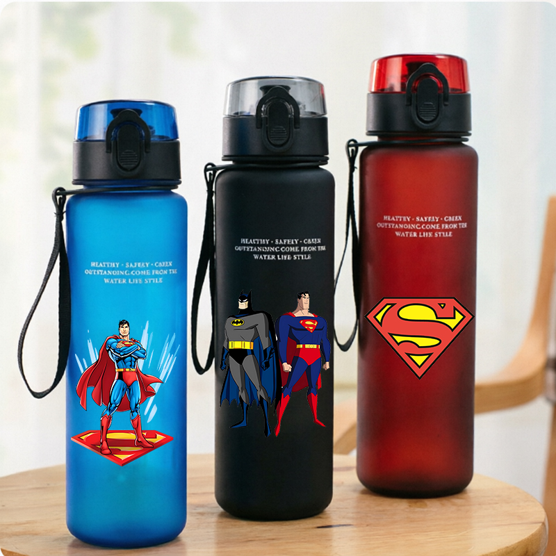 Travel Accessories Gifts - 650ml 슈퍼맨 스포츠 물병 여성 남성