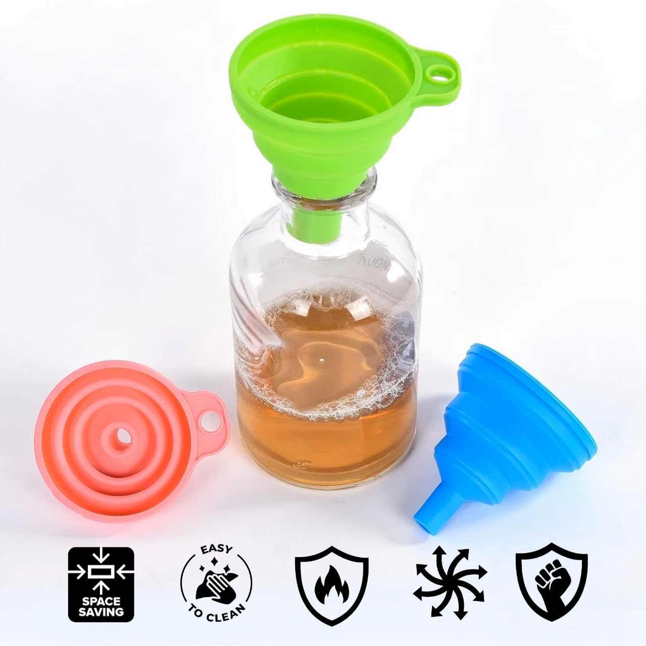 Water Bottle Collapsible - 접이식 실리콘 깔때기 세트 – 주방,