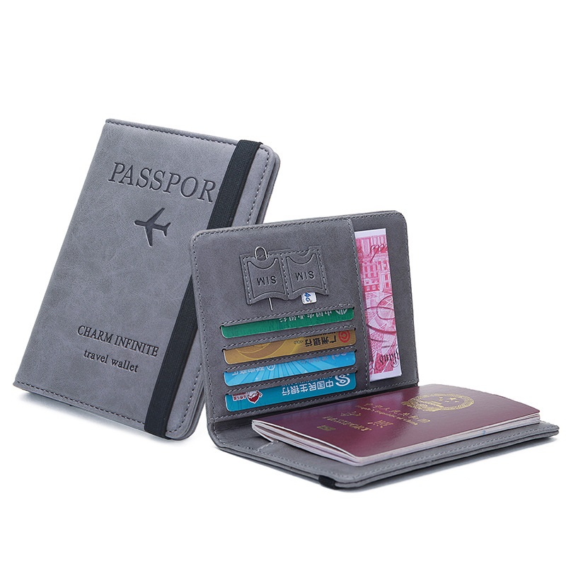 Travel Accessories Rfid - 탄성 밴드 가죽 여권 커버 RFID