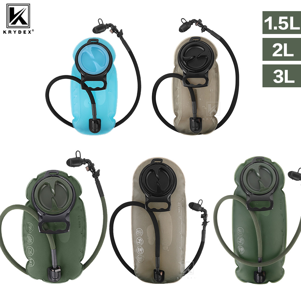 Hydration Pack Backpack - KRYDEX 전술용 1.5L, 2L, 3L 물통