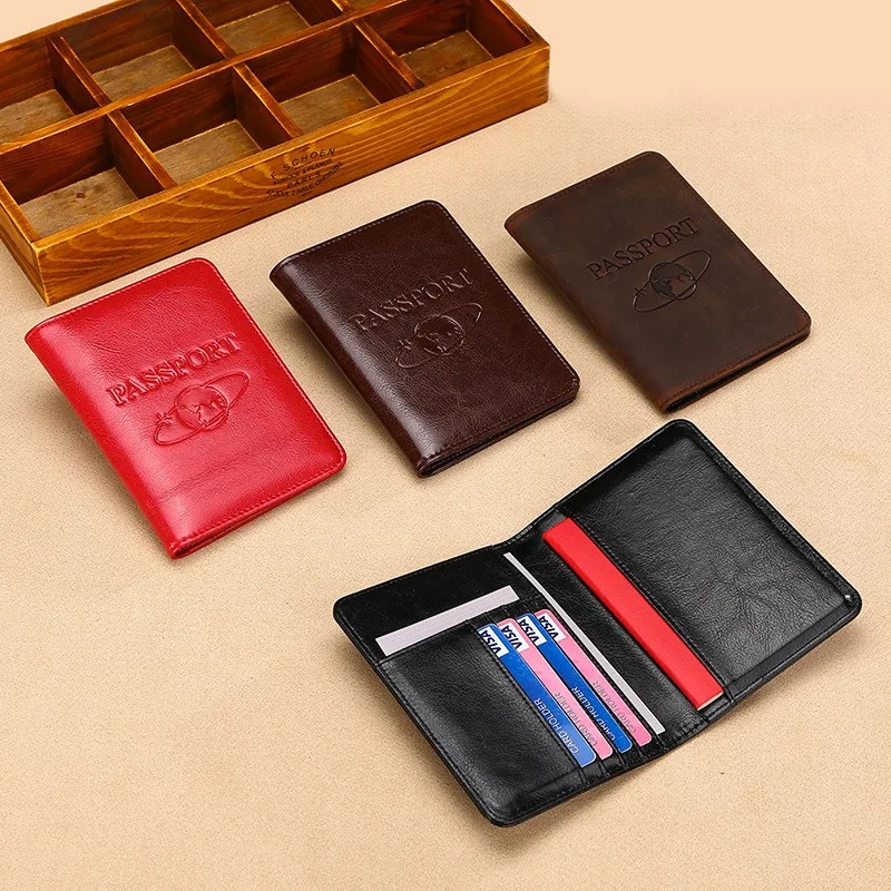유니섹스 정품 가죽 여권 커버 RFID 차단 남자 여권 - Travel Accessories Rfid 리뷰 및 가격