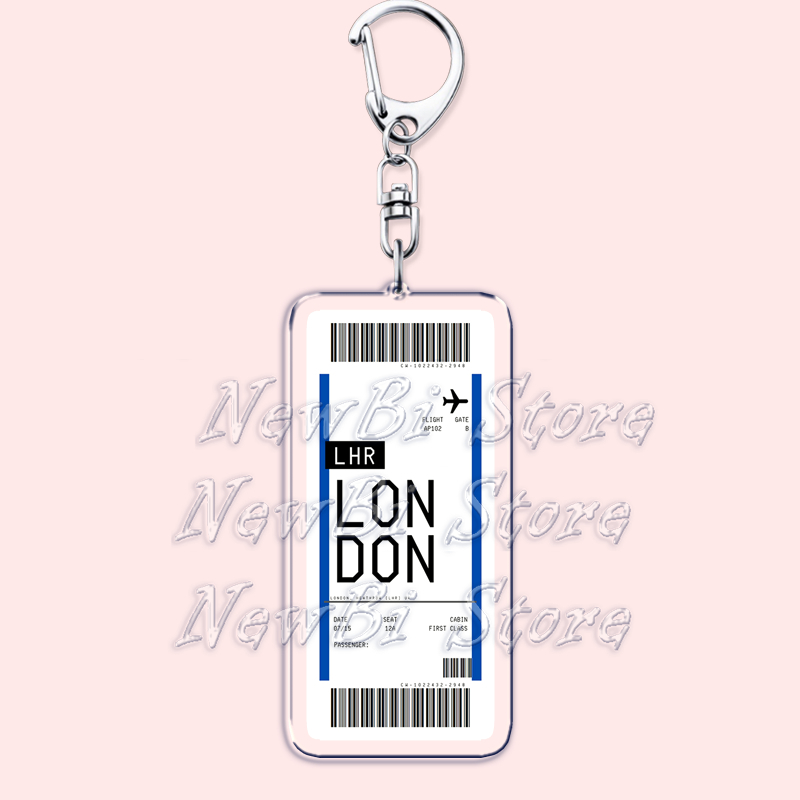 비행기 티켓 탑승권 키 체인 보스턴 파리 도쿄 뉴욕 액 - Travel Accessories New York 리뷰 및 가격