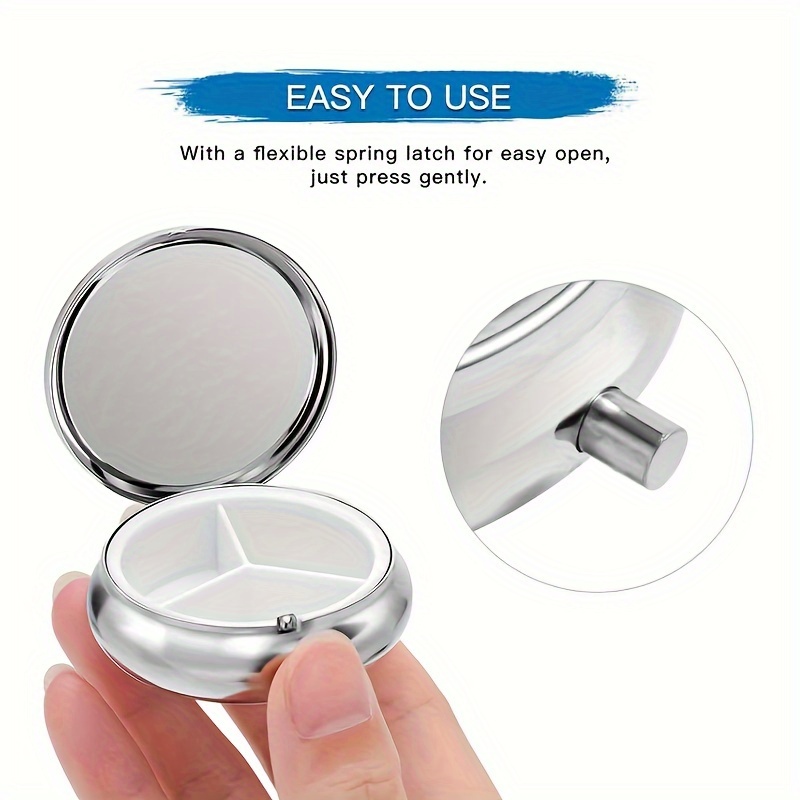 단일형 평면 인쇄 진주빛 보석함, 컴팩트한 원형 다중  - Travel Accessories For Young Women 리뷰 및 가격