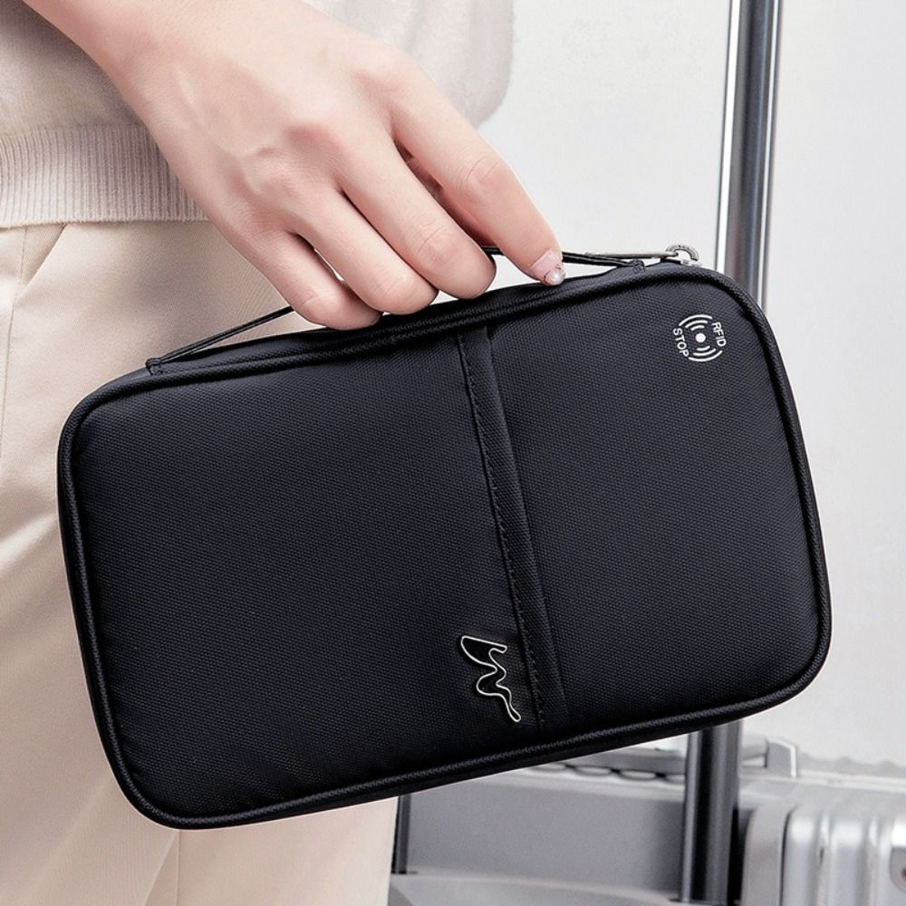 휴대용 폴리에스테르 카드 케이스, 대용량 지퍼 RFID - Travel Accessories Rfid 리뷰 및 가격