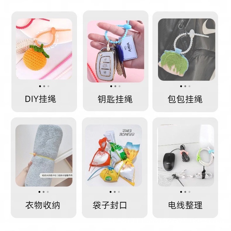 20개/세트 신색 실리콘 재사용 가능한 케이블 타이,  - Reusable Zip Bag 리뷰 및 가격