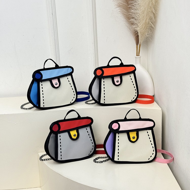 니치 유니크 디자인 카툰 캔버스 핸드백 귀여운 애니메이 - Travel Accessories For Young Women 리뷰 및 가격