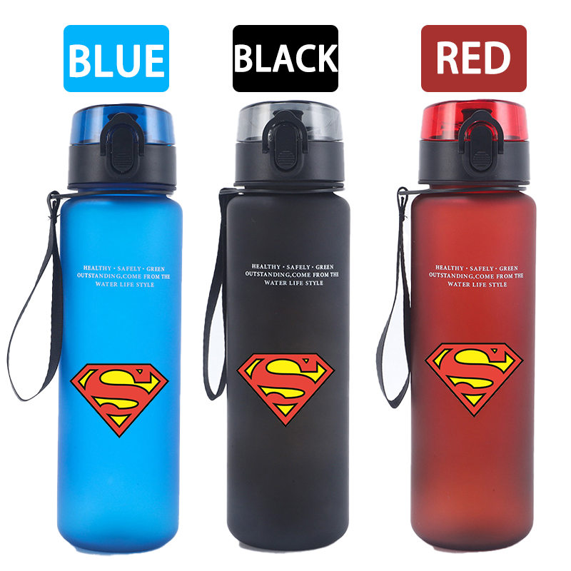 650ml 슈퍼맨 스포츠 물병 여성 남성 동기 부여 물 - Travel Accessories Gifts 리뷰 및 가격