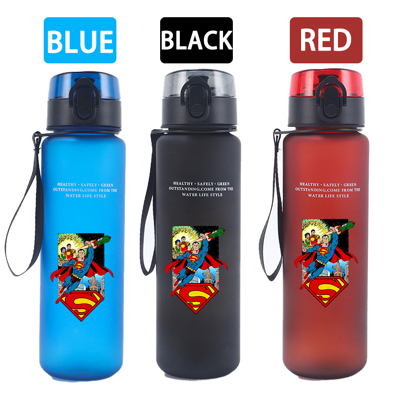 650ml 슈퍼맨 스포츠 물병 여성 남성 동기 부여 물 - Travel Accessories Gifts 리뷰 및 가격