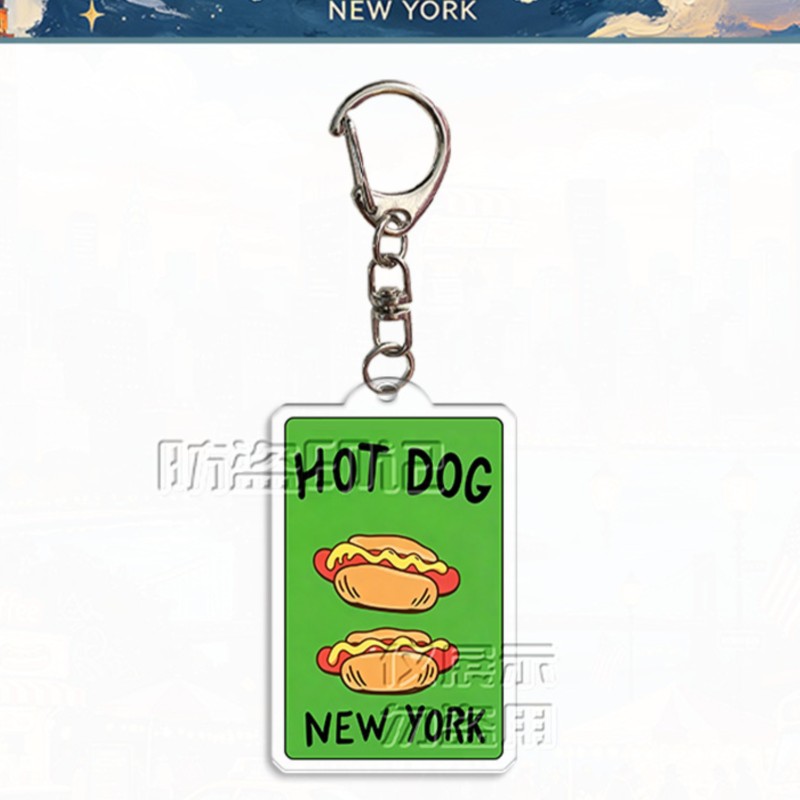 뉴욕시 랜드마크 패턴 양면 인쇄 아크릴 키체인 미국 여 - Travel Accessories New York 리뷰 및 가격