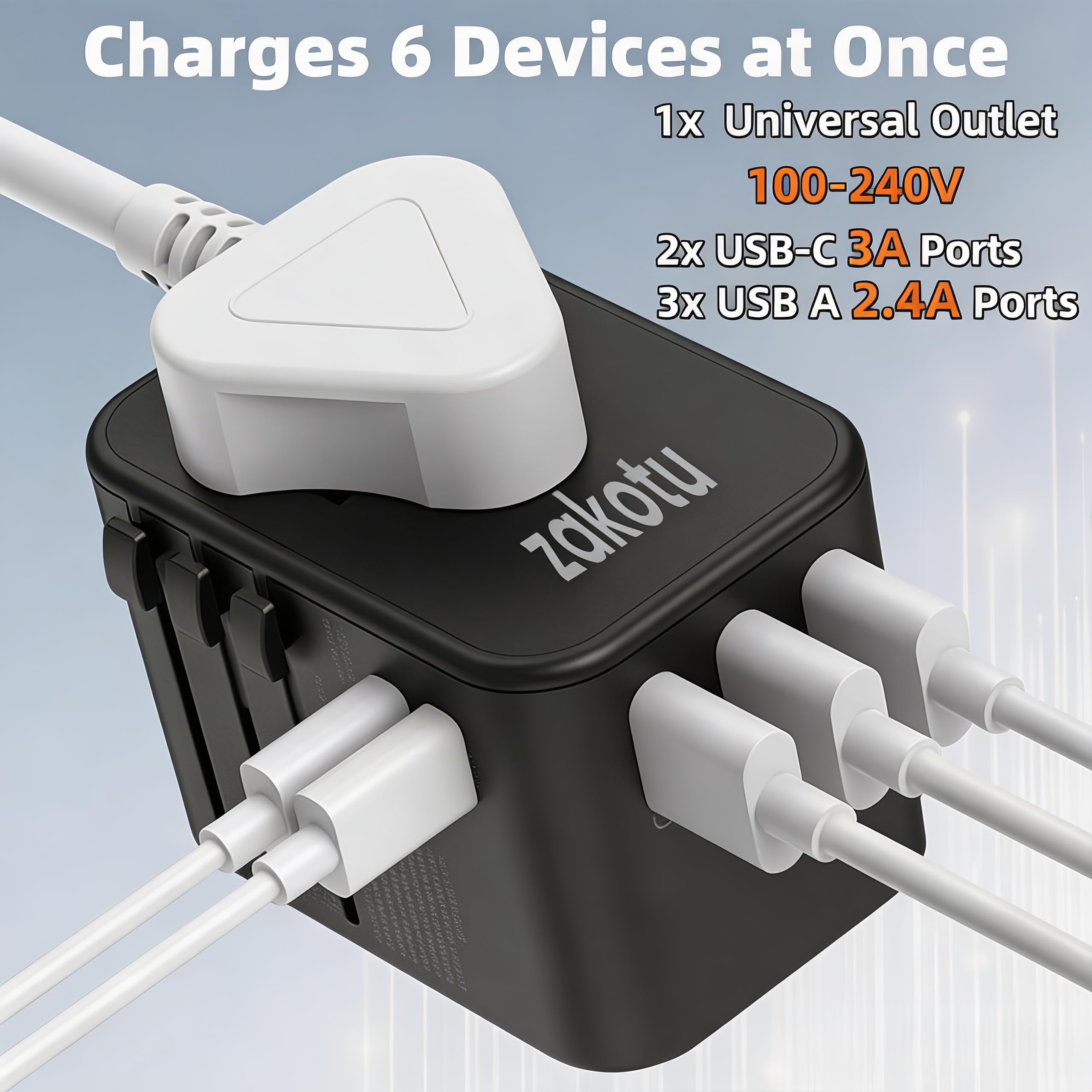 범용 여행용 어댑터 35W 고속 충전 6-in-1 1  - Travel Accessories For Europe 리뷰 및 가격
