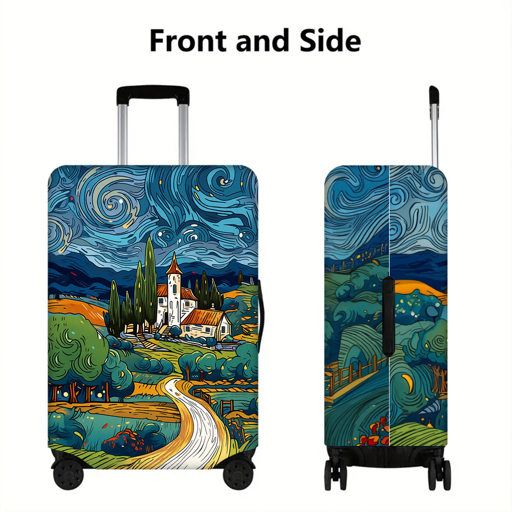 1PC 반 고흐 스타일 풍경화 프린트 수하물 커버(18 - Travel Van Accessories 리뷰 및 가격