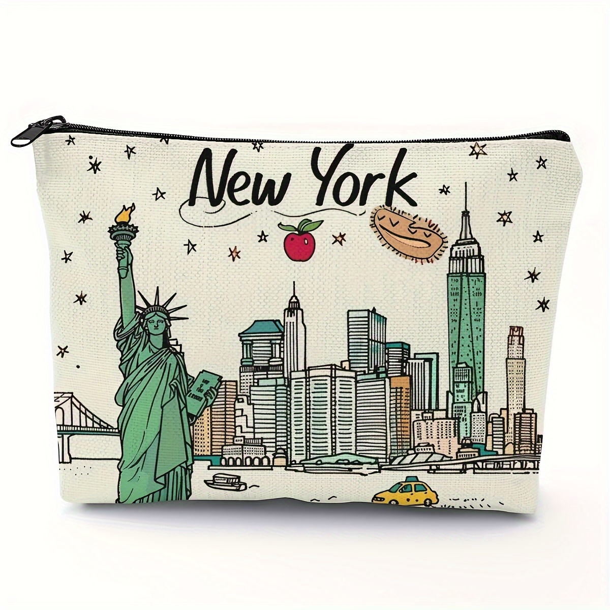 1pc 유행하는 귀여운 뉴욕 기념품 지퍼 파우치 여행용 - Travel Accessories New York 리뷰 및 가격