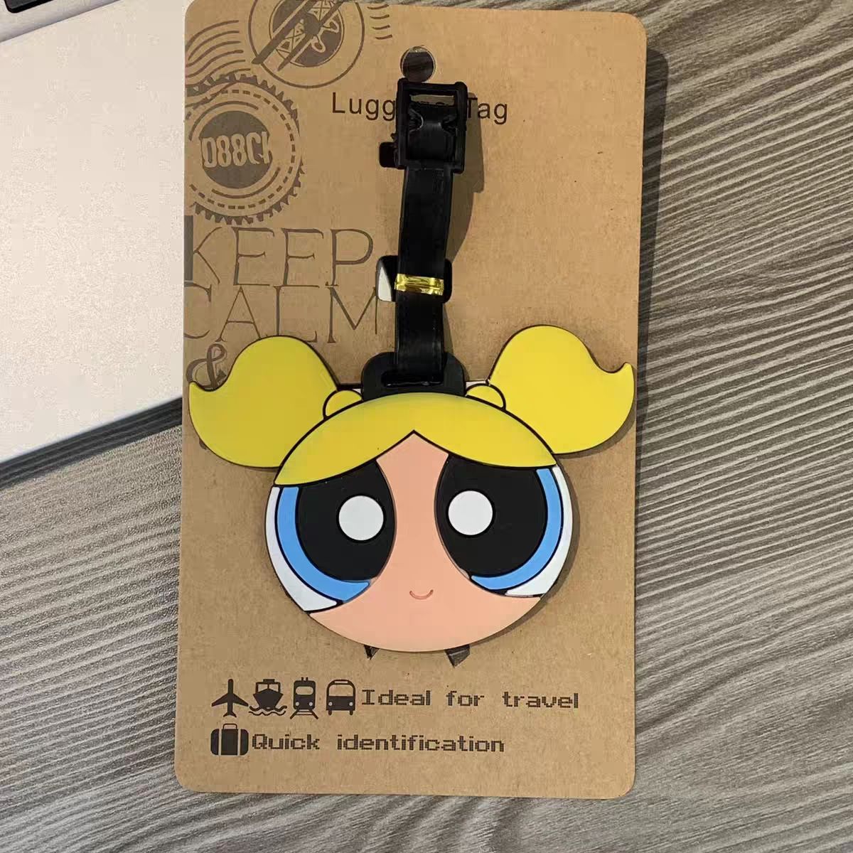 파워퍼프걸즈 가방 펜던트 귀여운 만화 캐릭터 수하물 태 - Travel Accessories Gifts 리뷰 및 가격