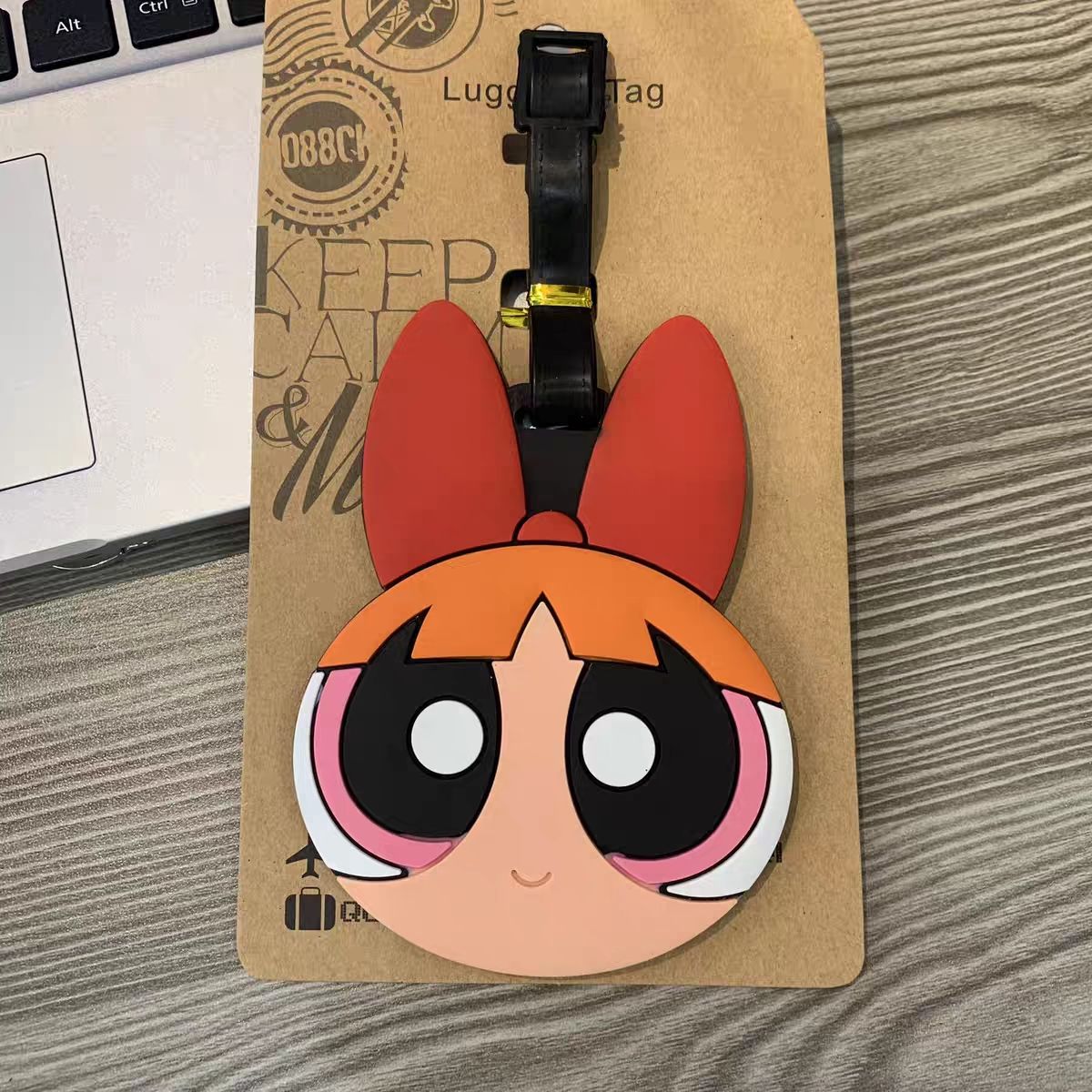 파워퍼프걸즈 가방 펜던트 귀여운 만화 캐릭터 수하물 태 - Travel Accessories Gifts 리뷰 및 가격