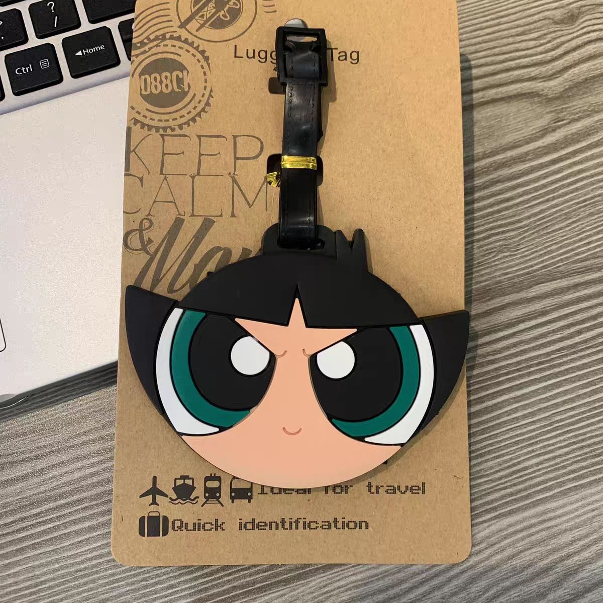 파워퍼프걸즈 가방 펜던트 귀여운 만화 캐릭터 수하물 태 - Travel Accessories Gifts 리뷰 및 가격