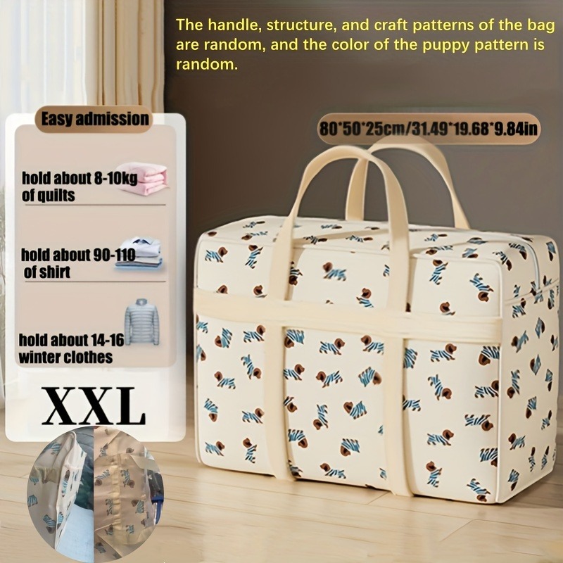 귀여운 강아지 무늬가 있는 접이식 여행용 수납 가방 1 - Travel Accessories Box 리뷰 및 가격