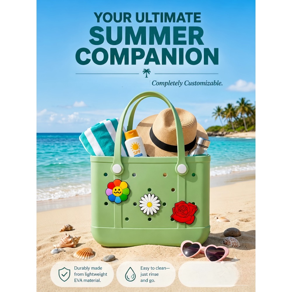 여성용 오버사이즈 고무 비치백 핸드백, 모래 방지 여행 - Travel Accessories Gifts 리뷰 및 가격