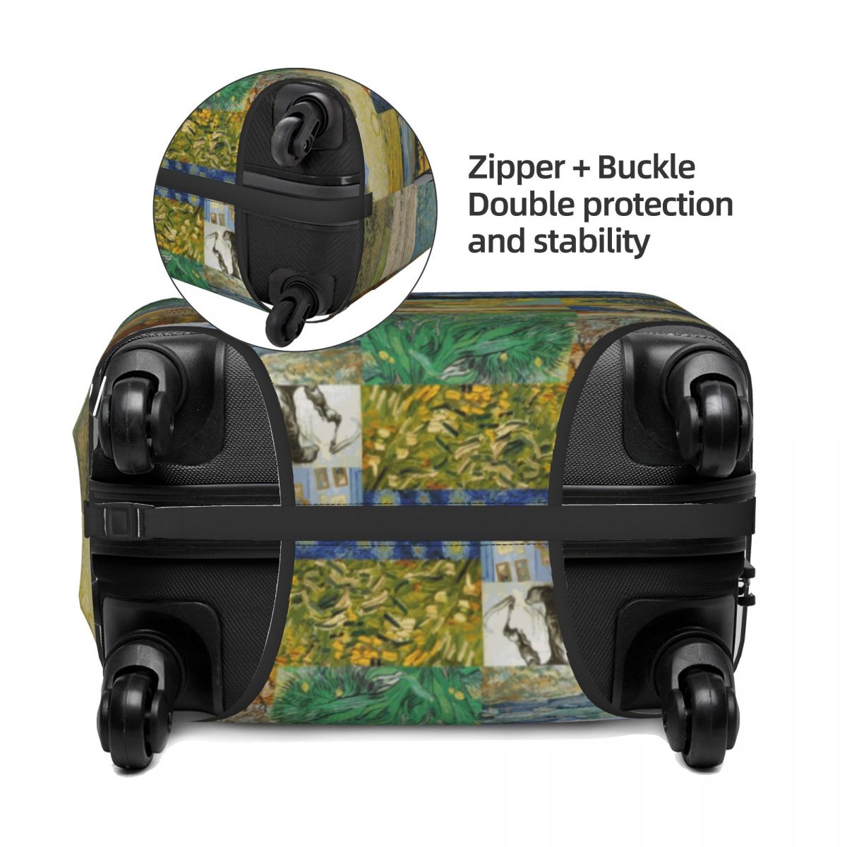 맞춤형 빈센트 반 고흐 그림 콜라주 여행가방 커버 탄성 - Travel Van Accessories 리뷰 및 가격