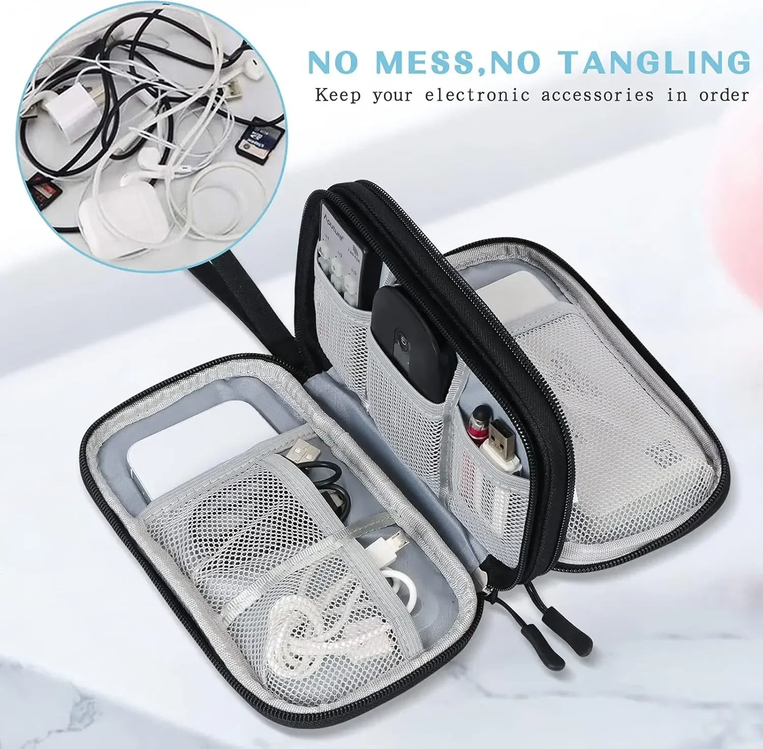 여행용 케이블 가방 휴대용 디지털 보관 파우치 충전기  - Travel Accessories Box 리뷰 및 가격
