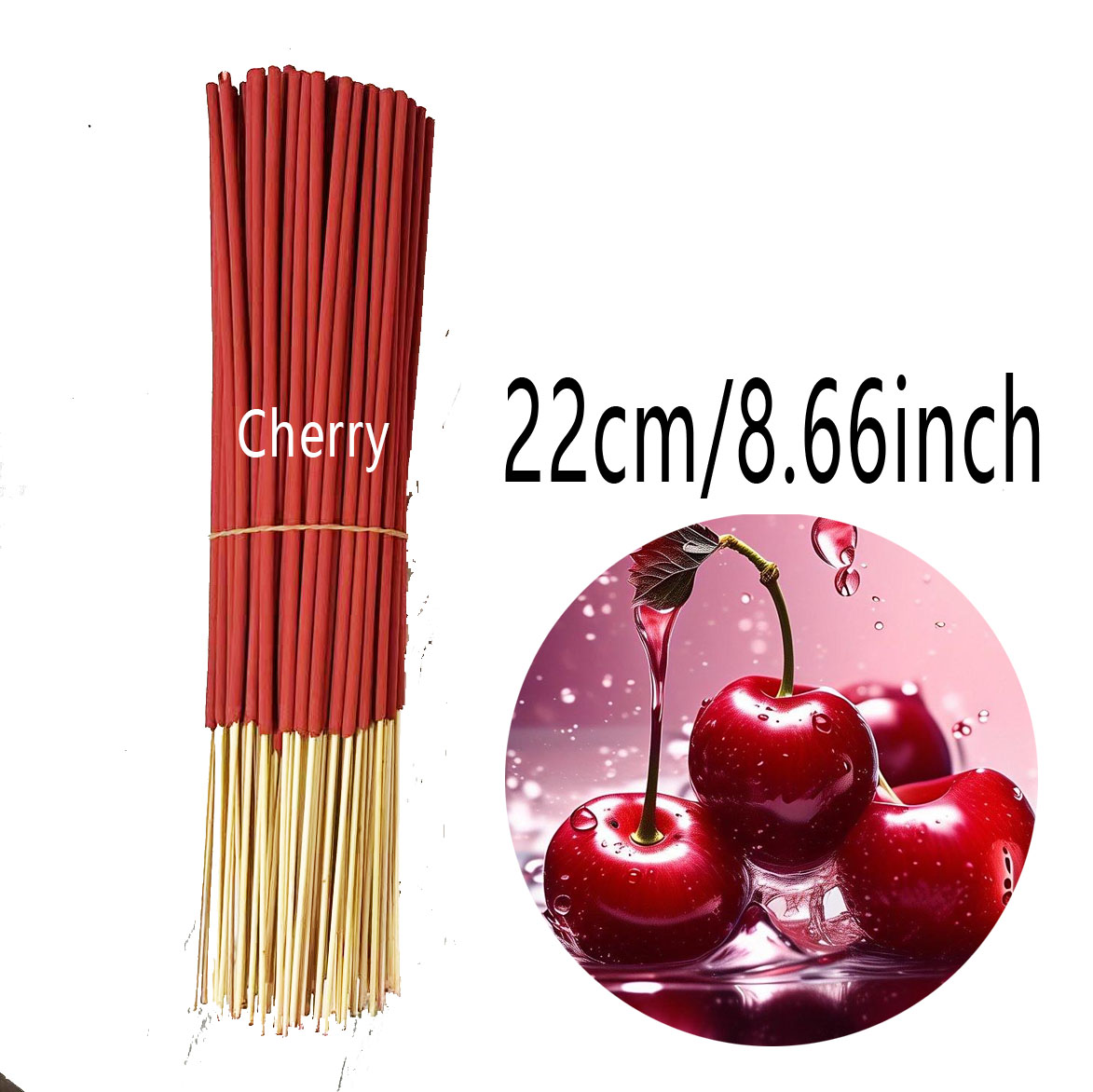 수제 체리 향 인센스 스틱 - 22. 0cm 장수 인공 - Travel Yoga Accessories 리뷰 및 가격