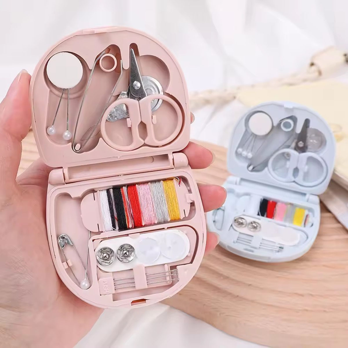 미니 수동 재봉틀 키트 휴대용 여행 재봉 도구 바늘과  - Travel Accessories Kit For Men 리뷰 및 가격