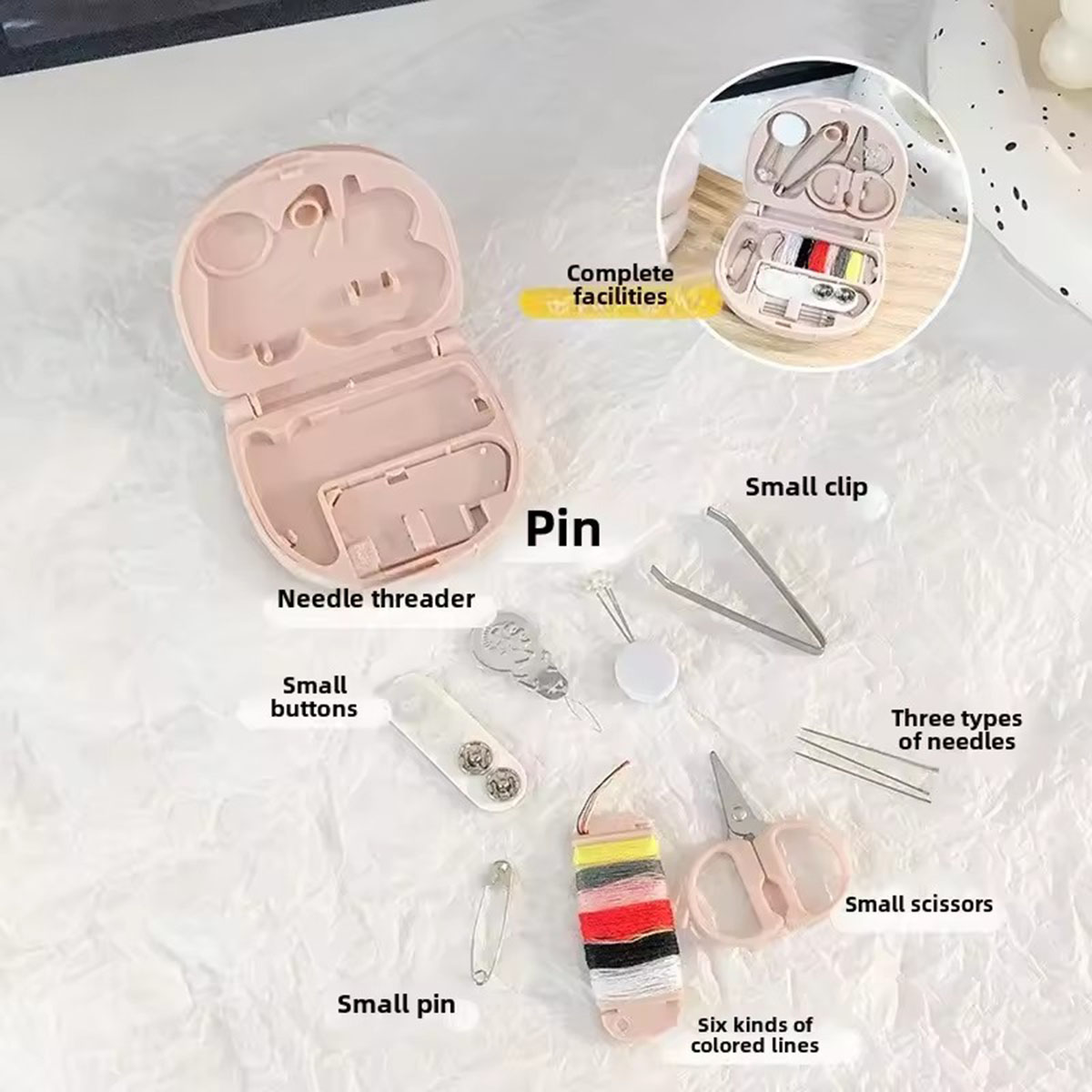 미니 수동 재봉틀 키트 휴대용 여행 재봉 도구 바늘과  - Travel Accessories Kit For Men 리뷰 및 가격