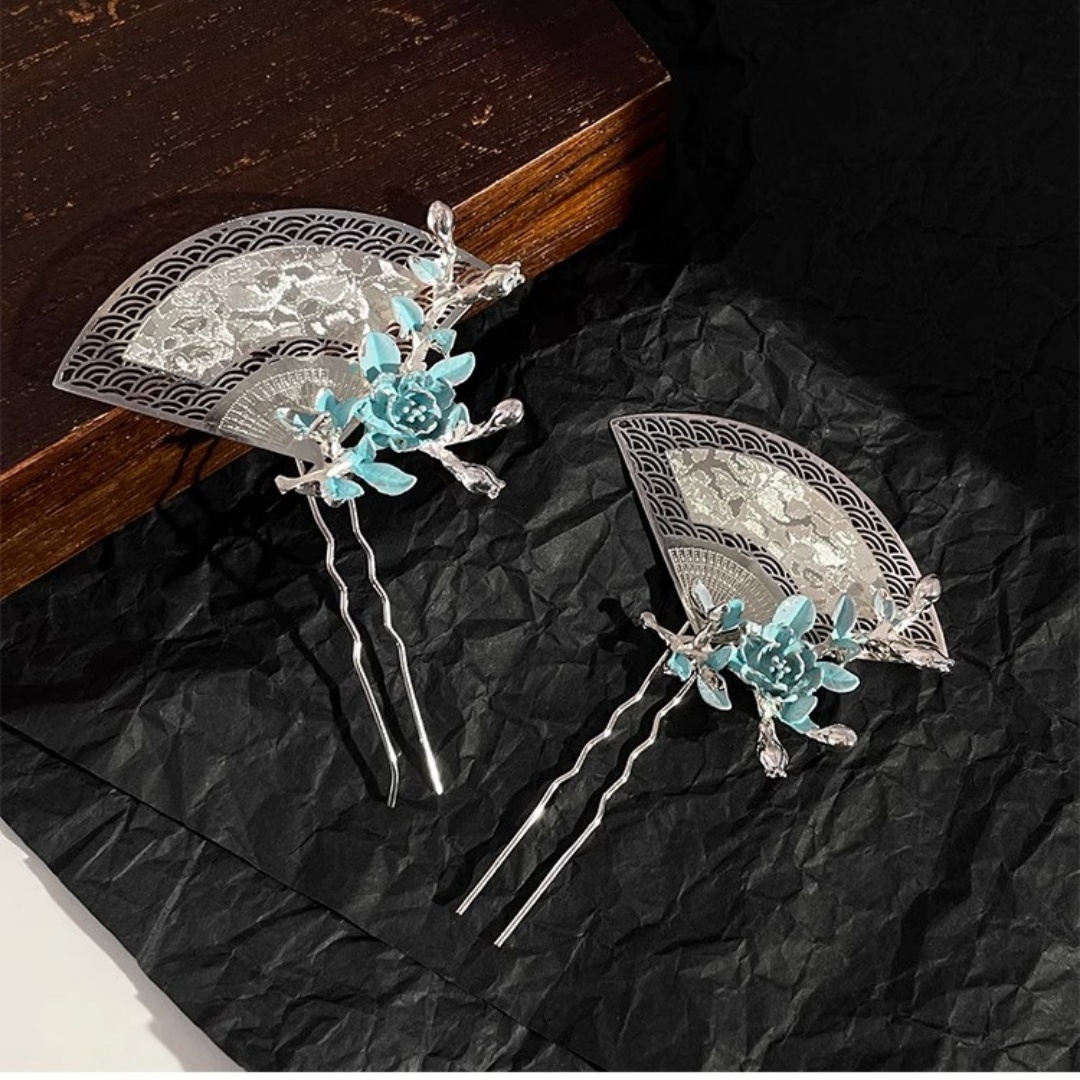 새로운 중국식 부채 모양 머리핀, 정교하고 가벼운 럭셔 - Travel Accessories Gifts 리뷰 및 가격