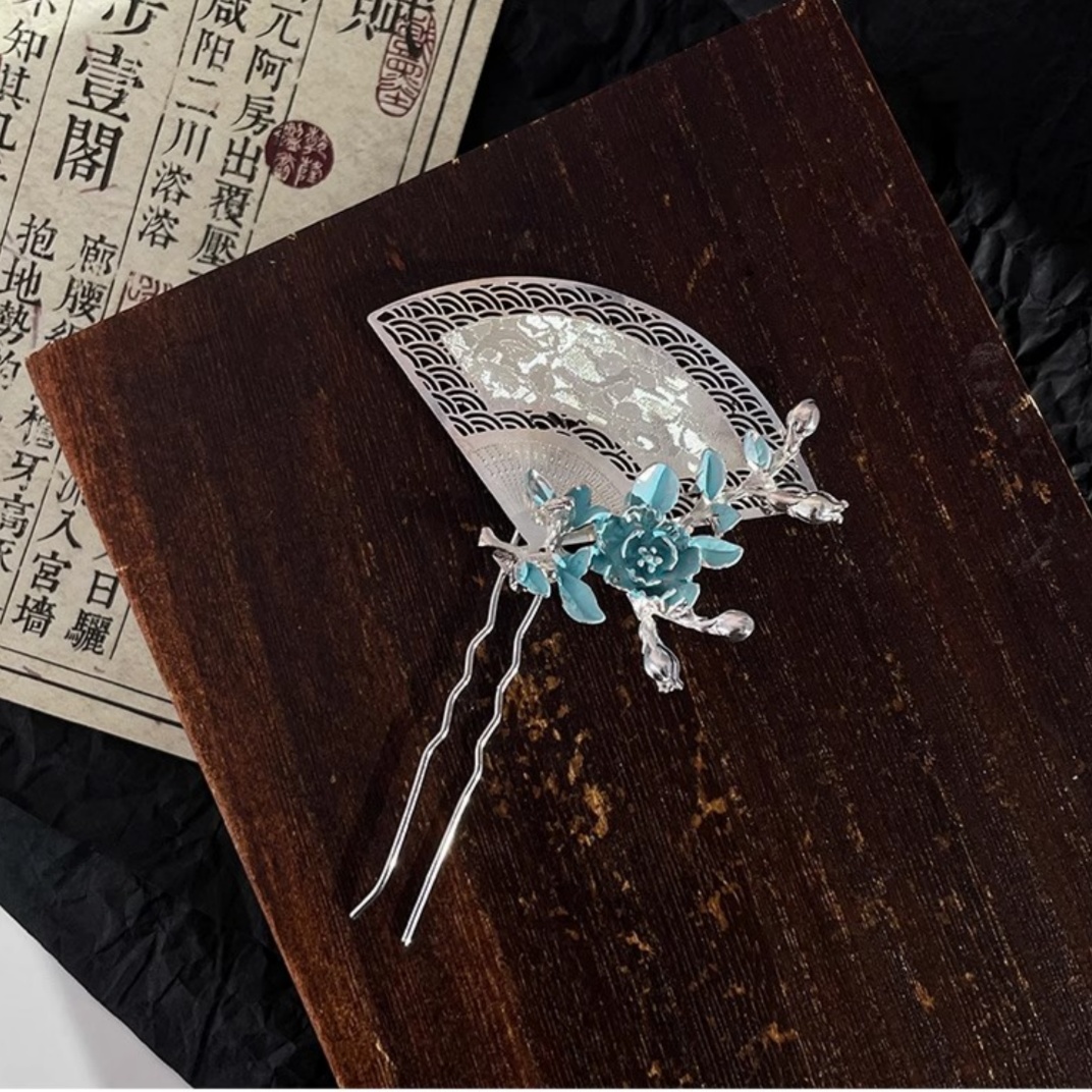 새로운 중국식 부채 모양 머리핀, 정교하고 가벼운 럭셔 - Travel Accessories Gifts 리뷰 및 가격