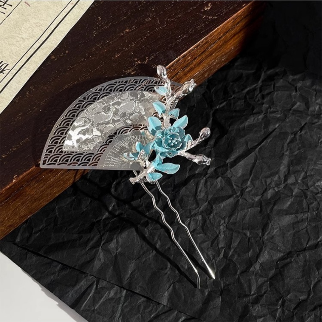 새로운 중국식 부채 모양 머리핀, 정교하고 가벼운 럭셔 - Travel Accessories Gifts 리뷰 및 가격