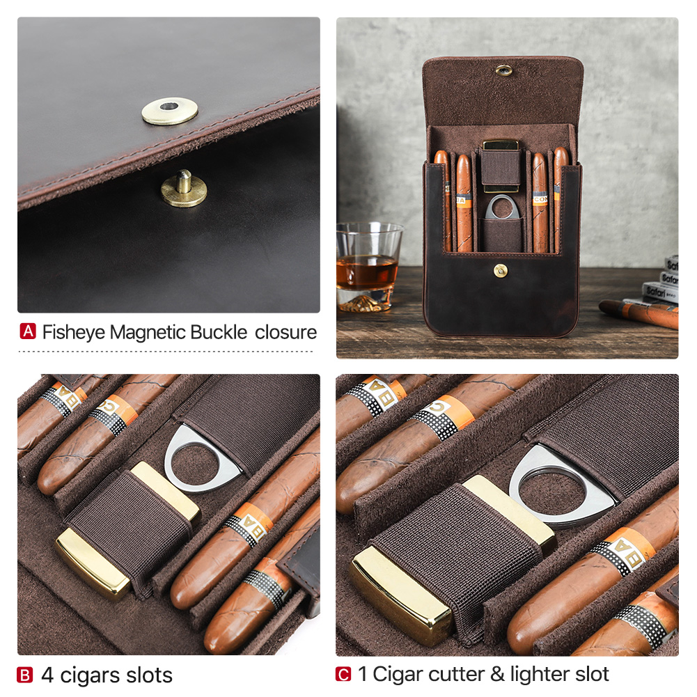 CONTACT'S FAMILY 정품 가죽 시가 휴미더  - Travel Accessories Box 리뷰 및 가격